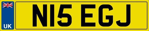 Nice initials number plate n15 - initials,