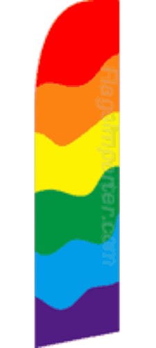 Rainbow swooper flag with - rainbow,
