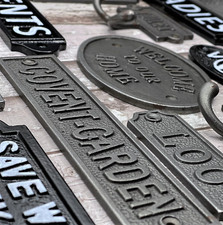 Wall plaque sign - wall,