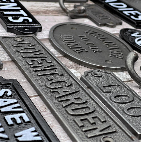 Wall plaque sign - plaque/sign, iron