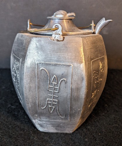 Vintage chinese pewter - vintage, teapot