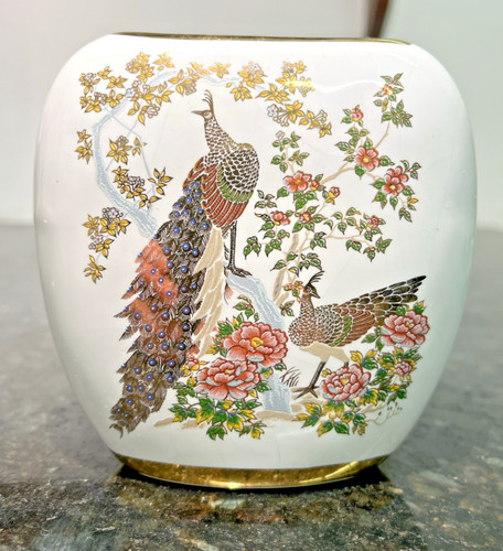 Greek peacock vase handmade - greek,