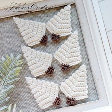 6 Cream Cotton Crochet
