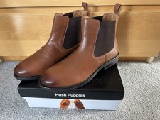 HUSH PUPPIES TAN LEATHER ANKLE BOOTS SIZE 8 UK, 42 EUR BRAND NEW