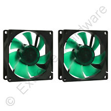 2 x Pack Nanoxia Deep Silence 80mm Quiet PC Case Fans 1200 RPM 15.8 CFM 13.6 dBA
