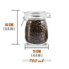 Glass Jar Tea Coffee Candy Food Biscuit Storage Container Air Tight Kitchen Jars