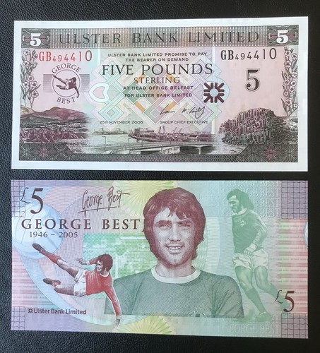 Unc ulster bank five - unc, £5