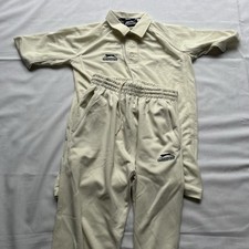 Slazenger Cricket Whites Shirt & Trousers Set Kids 11/12 Years – Cream - Vintage