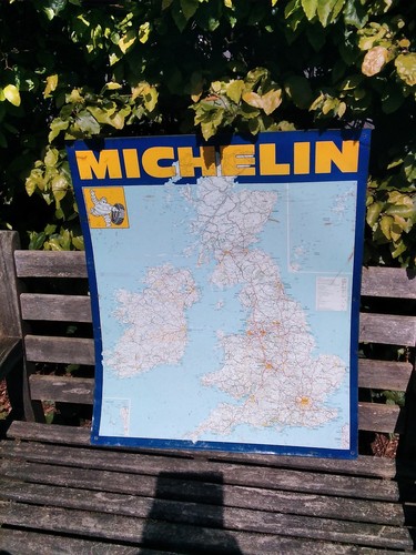 Michelin map tin sign garage - map,