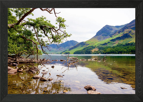 Lake district landscape framed - lake,