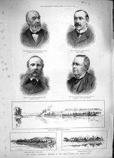 Original Old Antique Print 1886 Burmah Kole Kone Fort Maloon Browne Fergusson