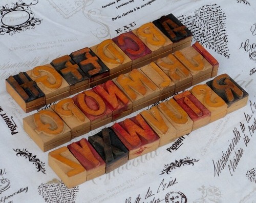 Alphabet letterpress - a-z,