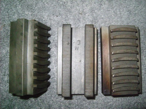 Serrated base jaws for - 3, 9.5"