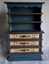 Miniature Kitchen Dresser - Hand Painted  - 41cm x 27cm -VGC