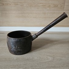 Small Antique Cast Iron Pot Pan Wednesbury E. Pugh No. 3 Vintage  Long Handle