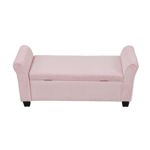 Corduroy storage bench ottoman - storage,