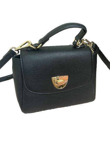 Bessie black handbag with gold - bessie,