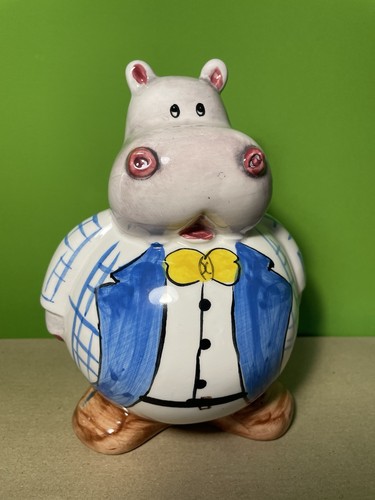 Vintage ceramic hippopotamus - ceramic,