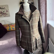 Hoggs Of Fife Ladies Musselburgh Bracken Tweed Field Coat Size 10 NWOT