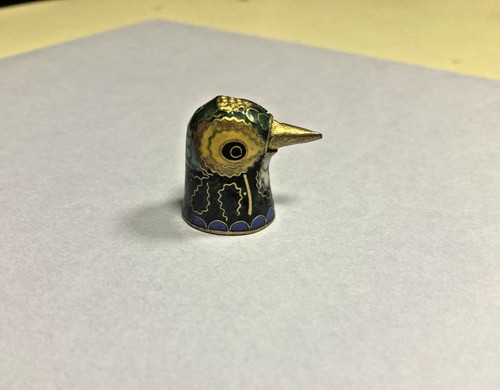 Vintage cloisonne enamel bird - vintage,