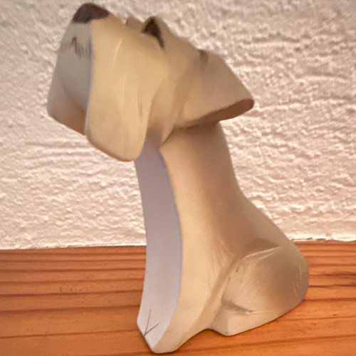 Carved wooden dog - wooden, figurine