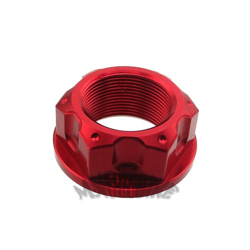 Billet steering stem nut - billet, red