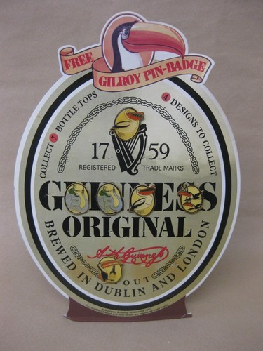 Guinness gilroy pin - guinness, badges