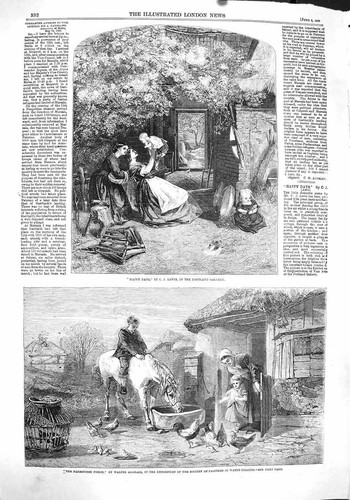Old antique print 1860 - print,