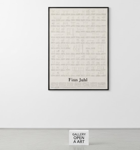 Finn juhl art poster framed - juhl,