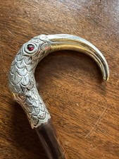 Antique Hallmark Silver Cane