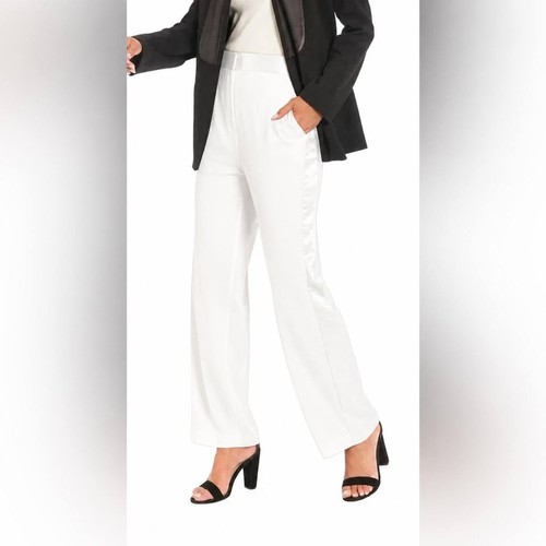 Muse satin trim - satin-trim, straight-leg