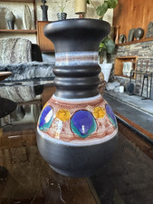 Vintage 1970s Dutch Pottery Vase By Flora / Gouda Holland