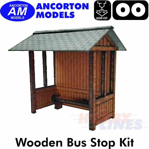 Wooden bus shelter laser - wooden,