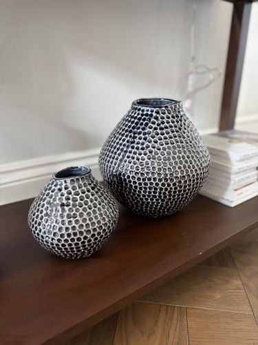 Pair black silver - black, honeycomb