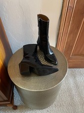 Zara Black Mock Croc Leather