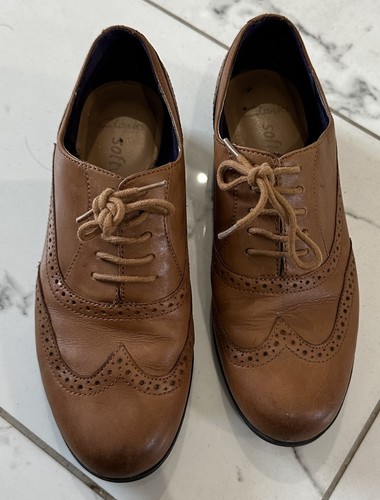Ladies brown lace brogue - ladies, lace-up