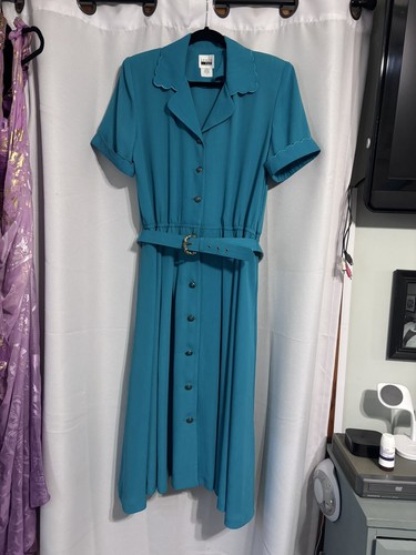 Vintage leslie fay belted midi - belted,
