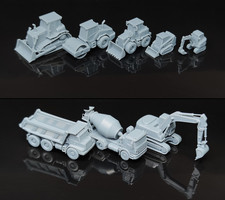 6mm Construction Vehicles Set