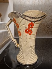 Tall Arthur Wood Harford England Floral Decorated Jug Vase
