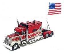 Iconic Replicas 1/43 Scale 43-0517 - Peterbilt 379 Patriot Flag Truck - Red/Grey