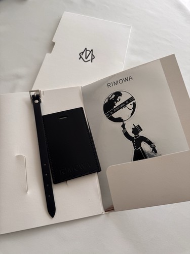Rimowa black leather luggage - rimowa,