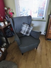 Strandmon Grey Wing Arm Chair