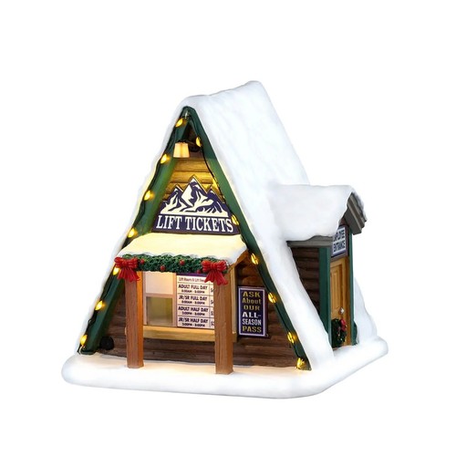 Lemax lift ticket booth table - lemax,