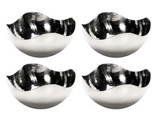 Set of 4 Silver Finish Metal