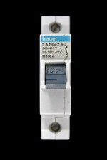 HAGER 5 AMP TYPE 2 M3 MCB CIRCUIT BREAKER M106 45