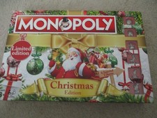 Christmas Monopoly Board Game - Limited Edition complete Age 8 + 2-6 players