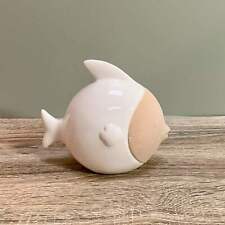 Ceramic White Fish Sculpture