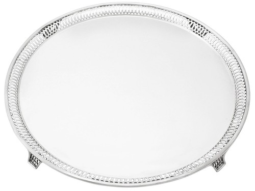 Sterling silver salver - silver,