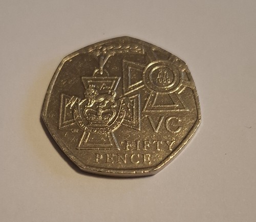 Victoria cross 50p fifty pence - cross,