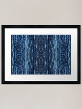 Tree trunk cross section blue